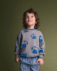 Toddler Otter Sweatshirt™ with Pockets in Phone Print - Grey