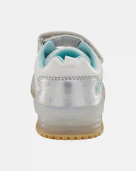Toddler Light Up Metallic Sneakers - Silver/Aqua