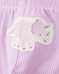 Baby Girl 3-Piece Dinosaur Little Character Set - Purple