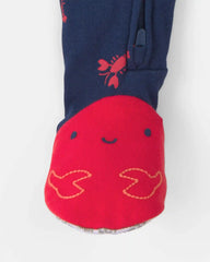 Toddler Boy Lobster 100% Cotton Snug Fit 1-Piece Pajama - Blue