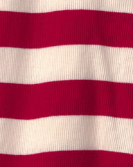 Baby Organic Cotton Ribbed Sleep & Play Pajamas in Stripes