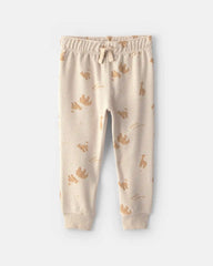 Baby Boy 2-Piece Animal Cracker French Terry Sweatshirt & Pant Set - Cream