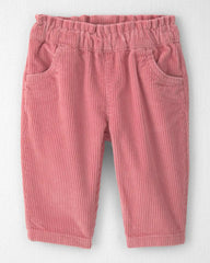 Baby Girl Organic Cotton Pull On Corduroy Pants