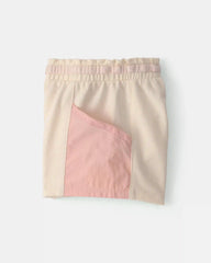Baby Girl French Terry Shorts - Pink/Ivory