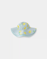 Toddler Girl Reversible Lemon Swim Hat - Blue