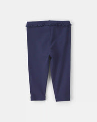 Baby Girl 2-Pack Cotton Pull-On Pants - Pink/Navy Blue