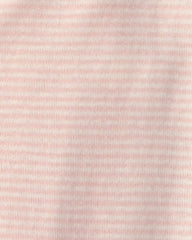 Baby Girl Striped 100% Cotton Sleep & Play Pajama - Pink