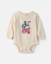 Baby Boy Cowboy Long-Sleeve Graphic Bodysuit - Cream