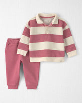Baby Girl 2-Piece Organic Cotton French Terry Top & Pant Set