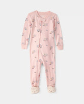 Toddler Girl Easter Bunny 100% Cotton Snug Fit 1-Piece Pajama - Pink