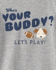 Toddler Boy 'Who's Your Buddy?' Long-Sleeve Graphic Tee - Grey