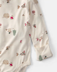 Baby 2-Piece North Pole PurelySoft™ Long-Sleeve Bodysuit & Pant Set - Cream