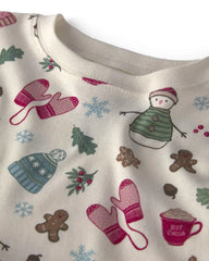 Toddler Girl 2-Piece Organic Cotton Pajamas in Winter Wonderland