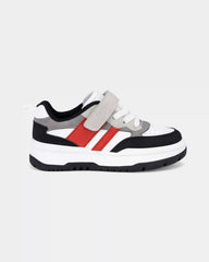 Toddler Boy Color Block Sneakers - Grey/Red