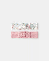 Baby Girl Butterfly Garden PurelySoft Headbands - Pink/Ivory