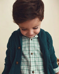 Toddler Boy Sweater Cardigan - Navy Blue