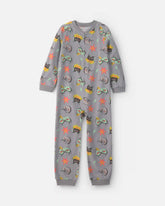 Boys 1-Piece Gamer Fleece Loose Fit Pajama - Grey