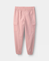 Girls 2-Piece 'Love' Fleece Pullover & Pant Set - Pink