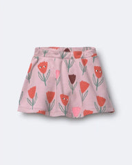 Toddler Girl Skirt in Tulip Print - Mauve