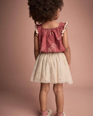 Toddler Girl Avenue Twirl™ Sparkly Mini Skirt - Cream