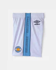 Kids Umbro Argentina Mesh Soccer Shorts - Light Blue/White