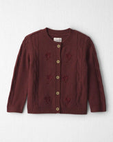 Toddler Girl Organic Cotton Sweater Knit Embroidered Cardigan