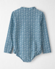 Toddler Girl Recycled Rashguard Swimsuit in Bloom Lagoon
