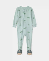 Baby Dinosaur 100% Cotton Snug Fit 1-Piece Pajama - Green