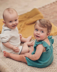 Baby Girl Organic Cotton Knit Romper
