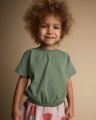 Toddler Girl Cinched-Waist Top - Olive