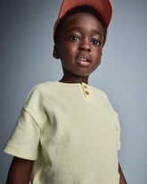 Toddler Boy Henley Tee with Pocket - Yellow