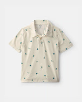 Boys Surf Active Polo Shirt - Ivory