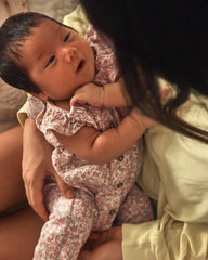 Baby Girl Floral Jumpsuit - Pink
