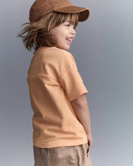 Toddler Boy Henley Tee - Orange