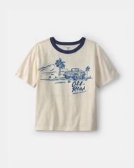 Boys 'Off-Road' Car Graphic Tee - Cream