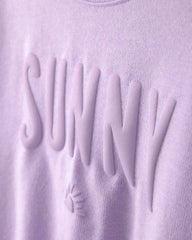 Girls 'Sunny' French Terry Top - Purple