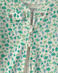 Baby Girl Sea Life 100% Cotton 1-Piece Pajama - Green