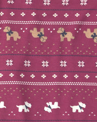 Toddler 2-Piece Fair Isle Christmas PurelySoft™ Snug Fit Pajama Set - Burgundy