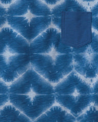 Boys Geometric Tie-Dye Pocket Tee - Blue