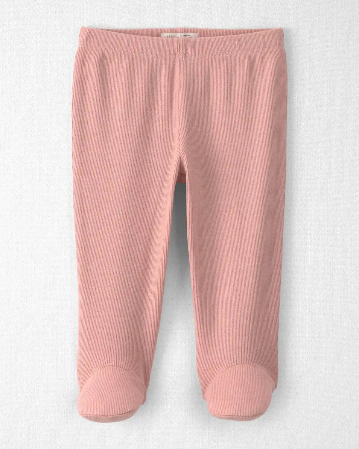 Baby Girl Organic Cotton Rib Footed Pants
