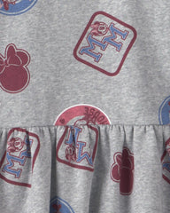Toddler Girl Disney© Minnie Long-Sleeve Dress - Grey