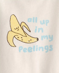 Baby Banana Graphic Bodysuit - Cream