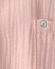 Baby Girl Organic Cotton Gauze Overalls