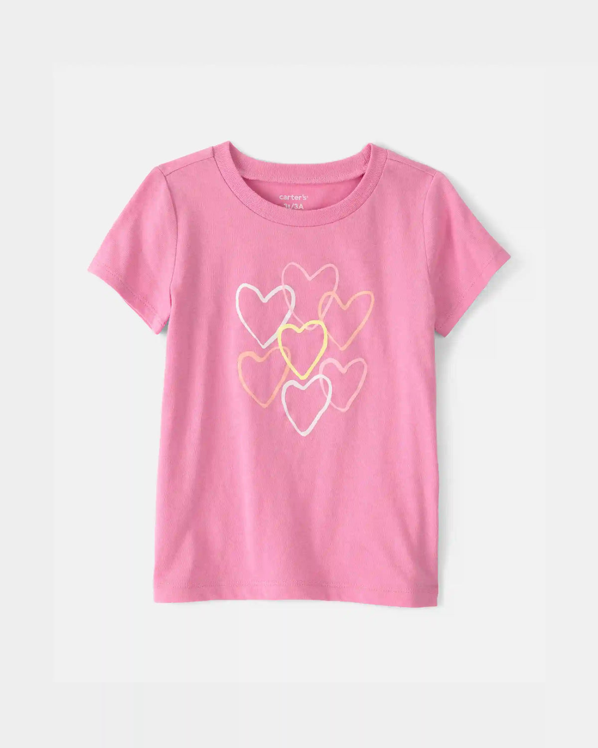Toddler Girl Heart Graphic Tee - Pink