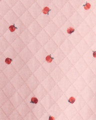 Toddler Girl 2-Piece Apple Doubleknit Pant Set - Pink