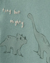 Baby Boy 4-Piece Dinosaur Outfit Set - Green/Ivory