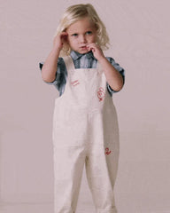 Toddler 'What's Cooking' Overall with Kanga Pocket - Cream