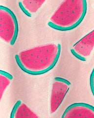 Toddler Girl Watermelon Ruffle-Sleeve Tank Top - Pink
