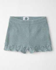 Baby Girl 2-Piece Organic Cotton Knit Top & Short Set