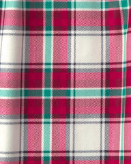 Kids Christmas Plaid Fleece Loose Fit Pajama Bottoms - Red/Green